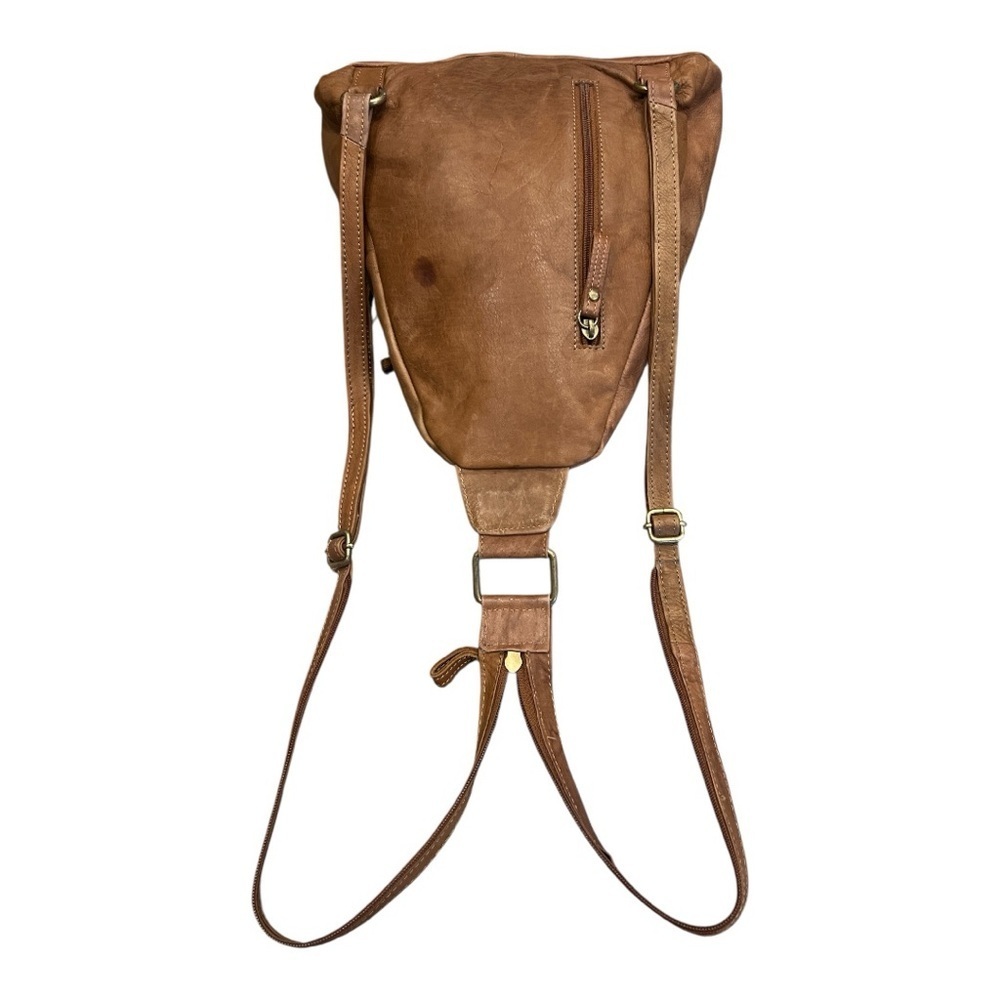 Great American Leatherworks Messenger Bag Shoulder Bag Handmade Leather Vintage - Picture 3 of 7